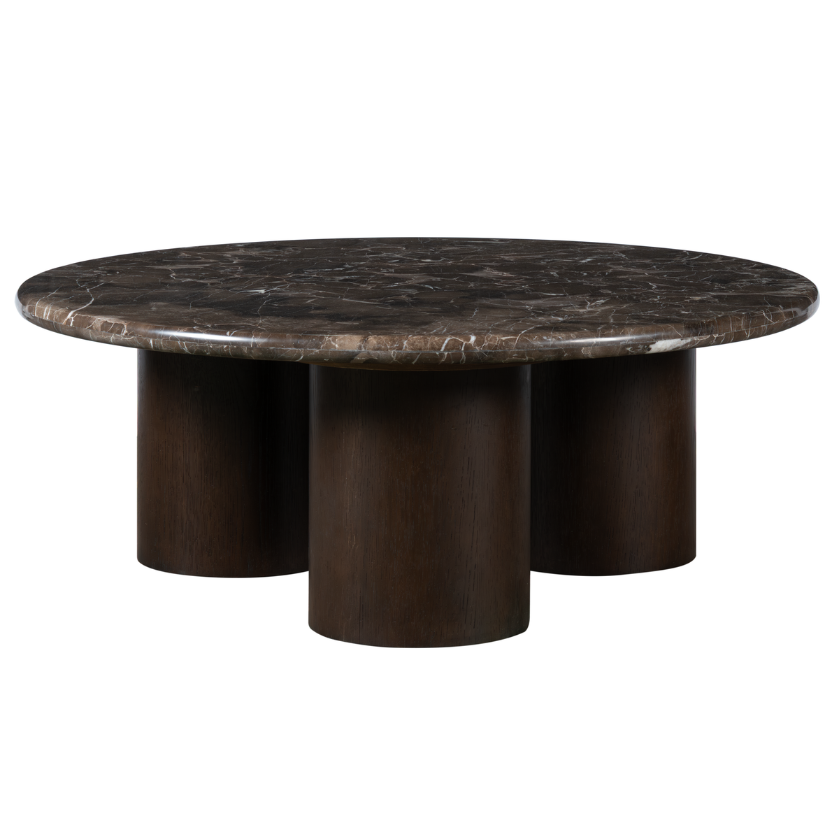 Winslow Coffee Table de Alder & Tweed en acabado Medium Cinder, Verona Latte Marble