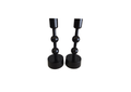 SET 2 PORTAVELAS METAL NEGRO