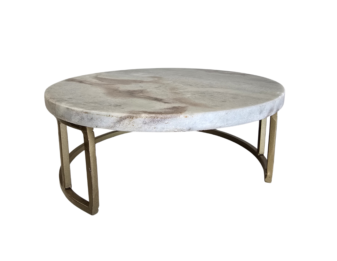 BASE TABLE CIRCULAR MÁRMOL BASE METÁLICA