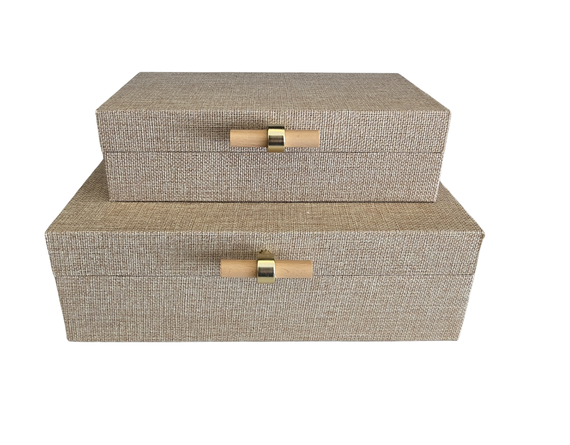 CAJA GRANDE TEXTIL BEIGE