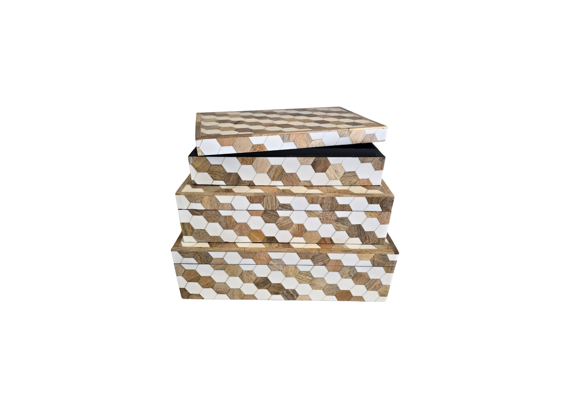 CAJA GRANDE COMBINADA BLANCO-MADERA