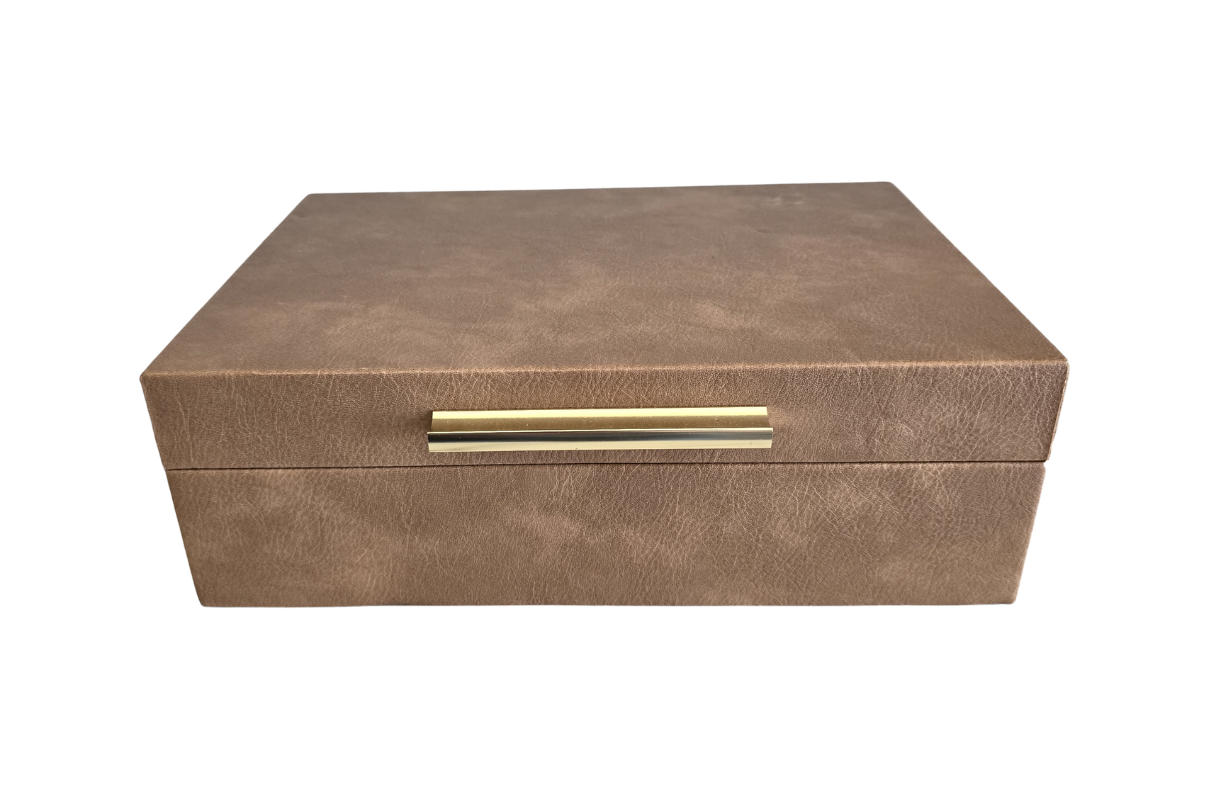 CAJA GRANDE TIPO PIEL VAQUETA