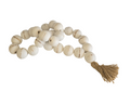 COLLAR GRANDE ESFERAS BLANCO MADERA