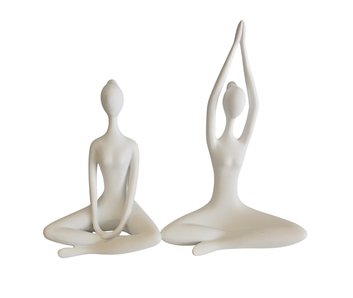 SET ESCULTURAS CERÁMICAS BAILARINAS BLANCAS
