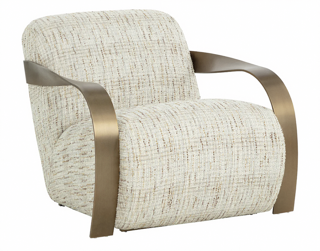 SONESTA LOUNGE CHAIR - ANTIQUE BRASS