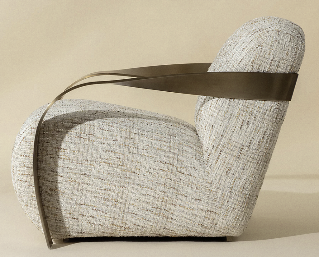 SONESTA LOUNGE CHAIR - ANTIQUE BRASS