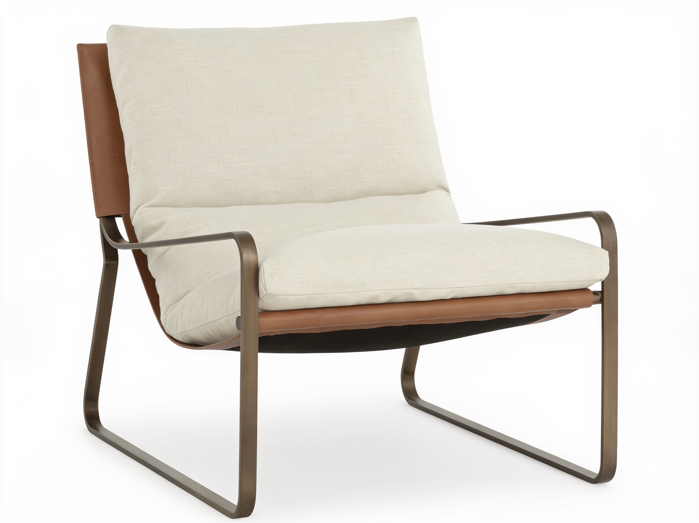 ZANCOR LOUNGE CHAIR ANTIQUE BRASS