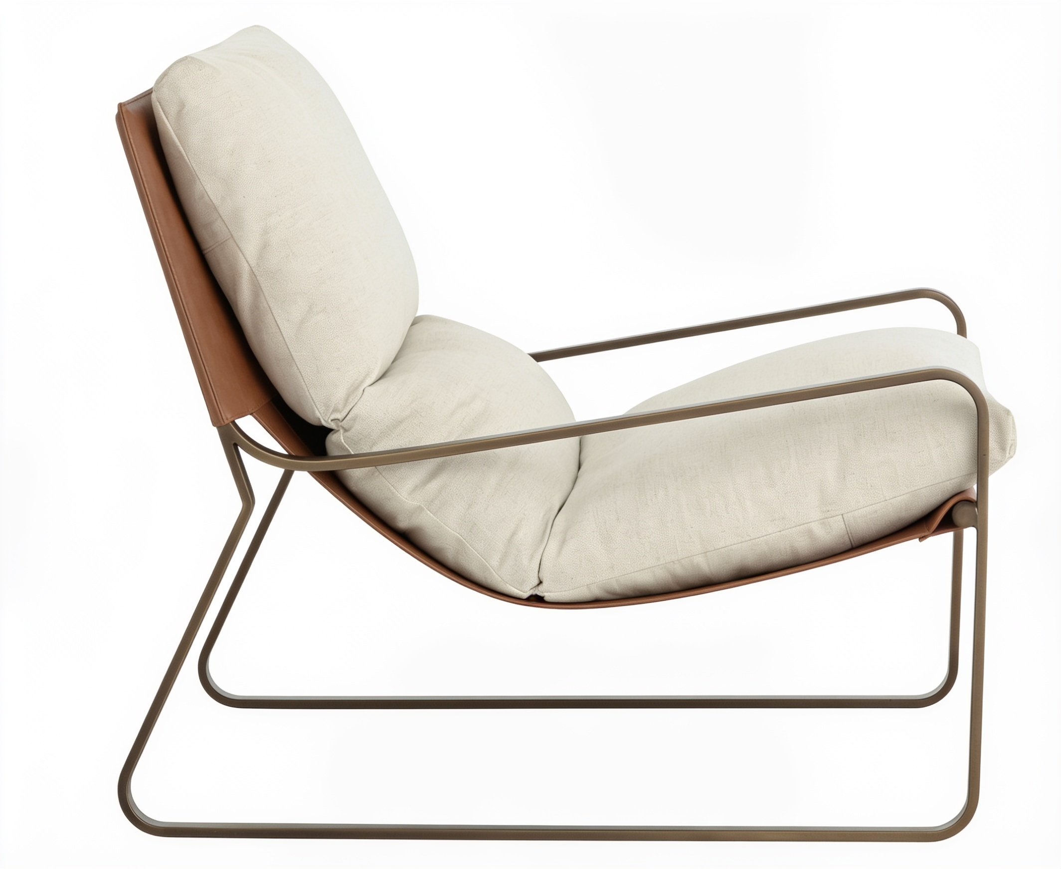 ZANCOR LOUNGE CHAIR ANTIQUE BRASS