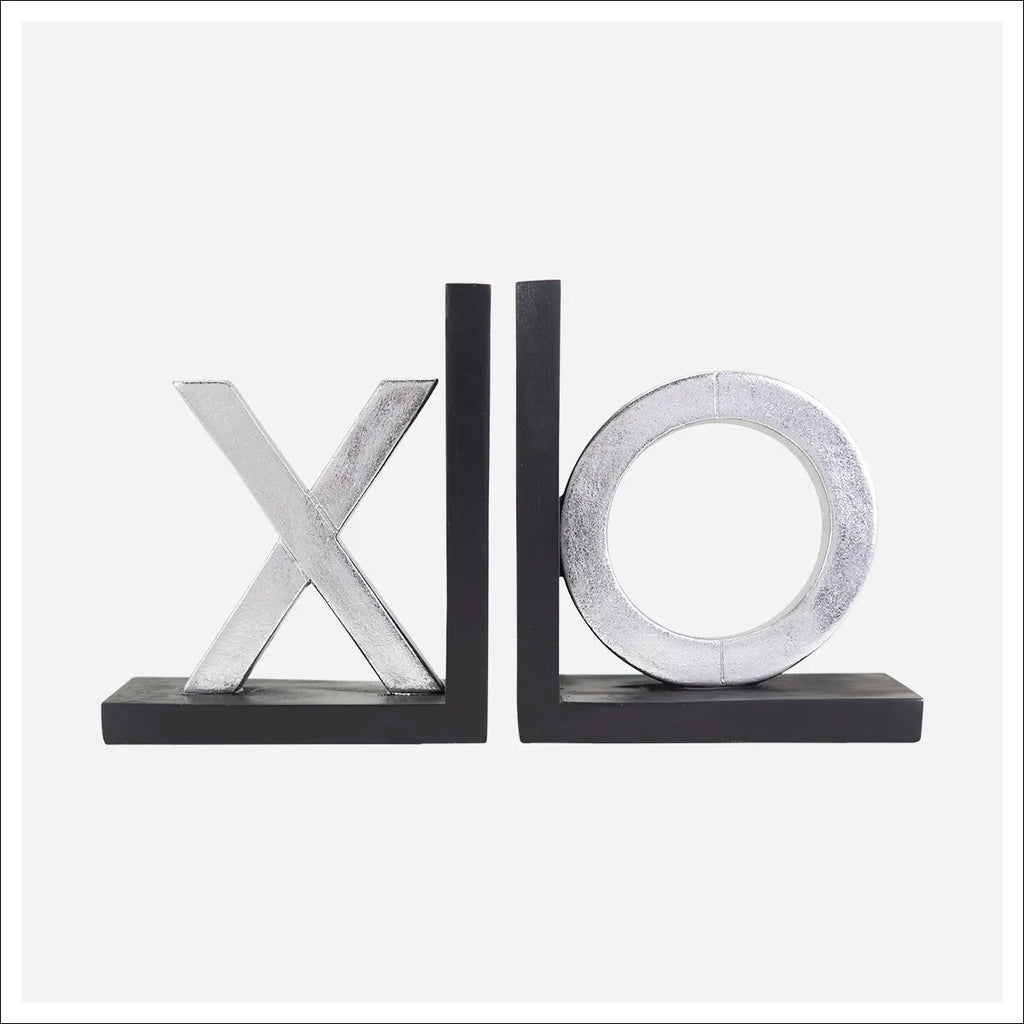 X AND O BOOKENDS -SET 2 -SB
