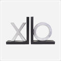 X AND O BOOKENDS -SET 2 -SB