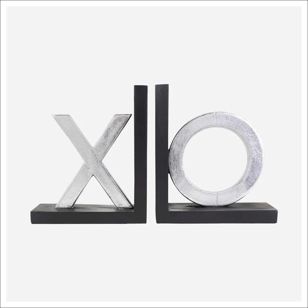 X AND O BOOKENDS -SET 2 -SB