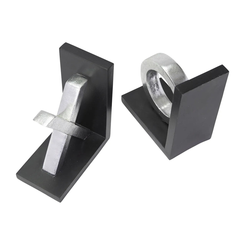 X AND O BOOKENDS -SET 2 -SB