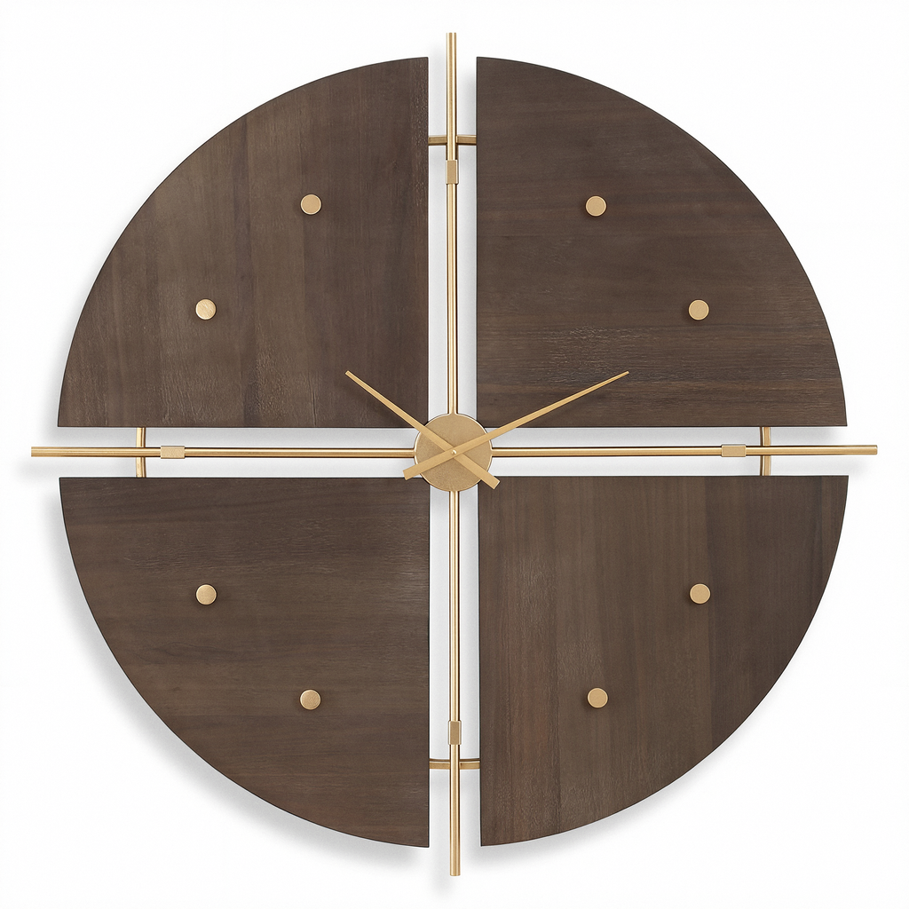 Walnut Elegance Wall Clock