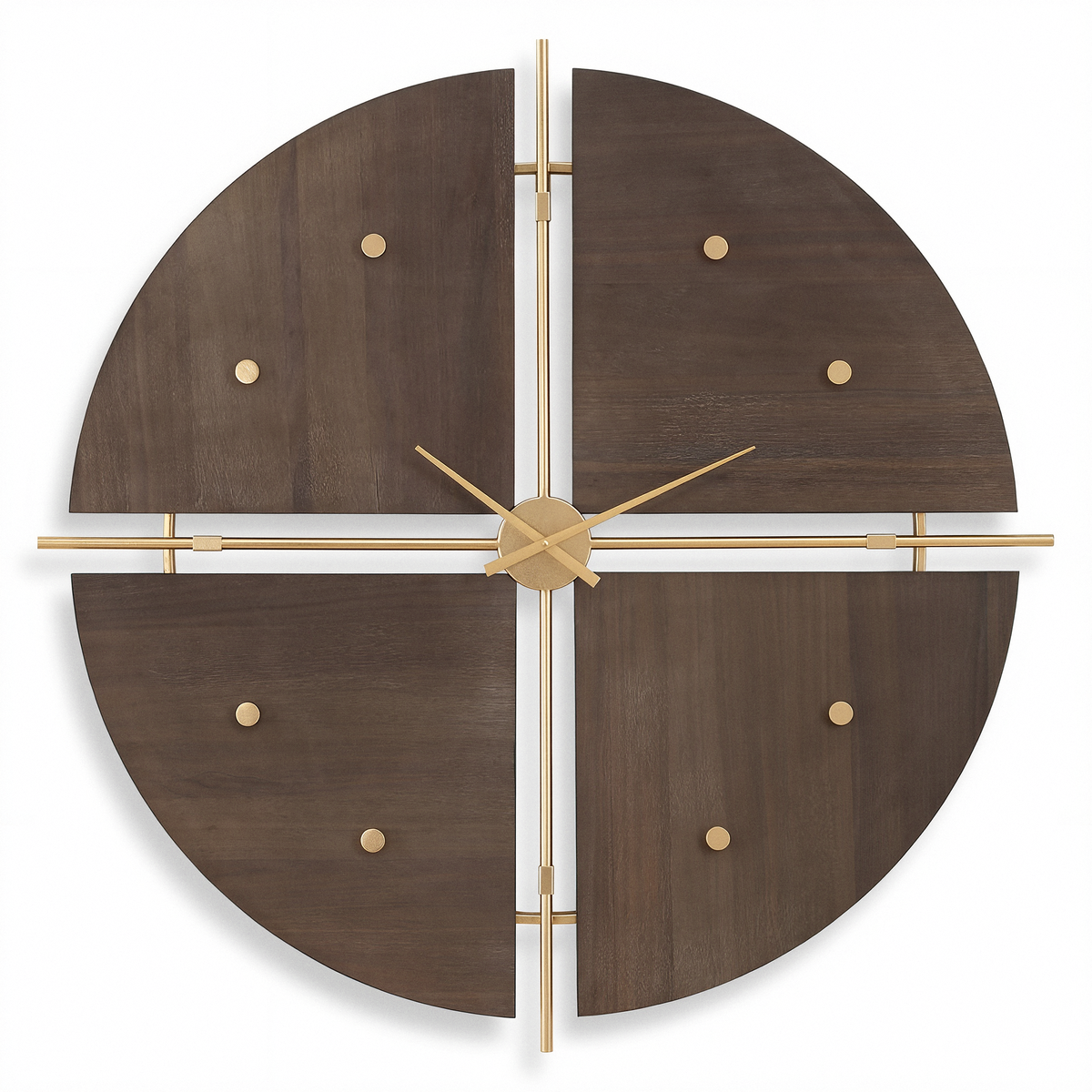 Walnut Elegance Wall Clock